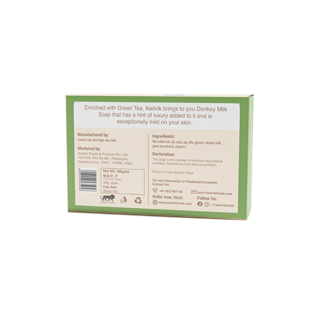 Green tea infused donkey milk soap