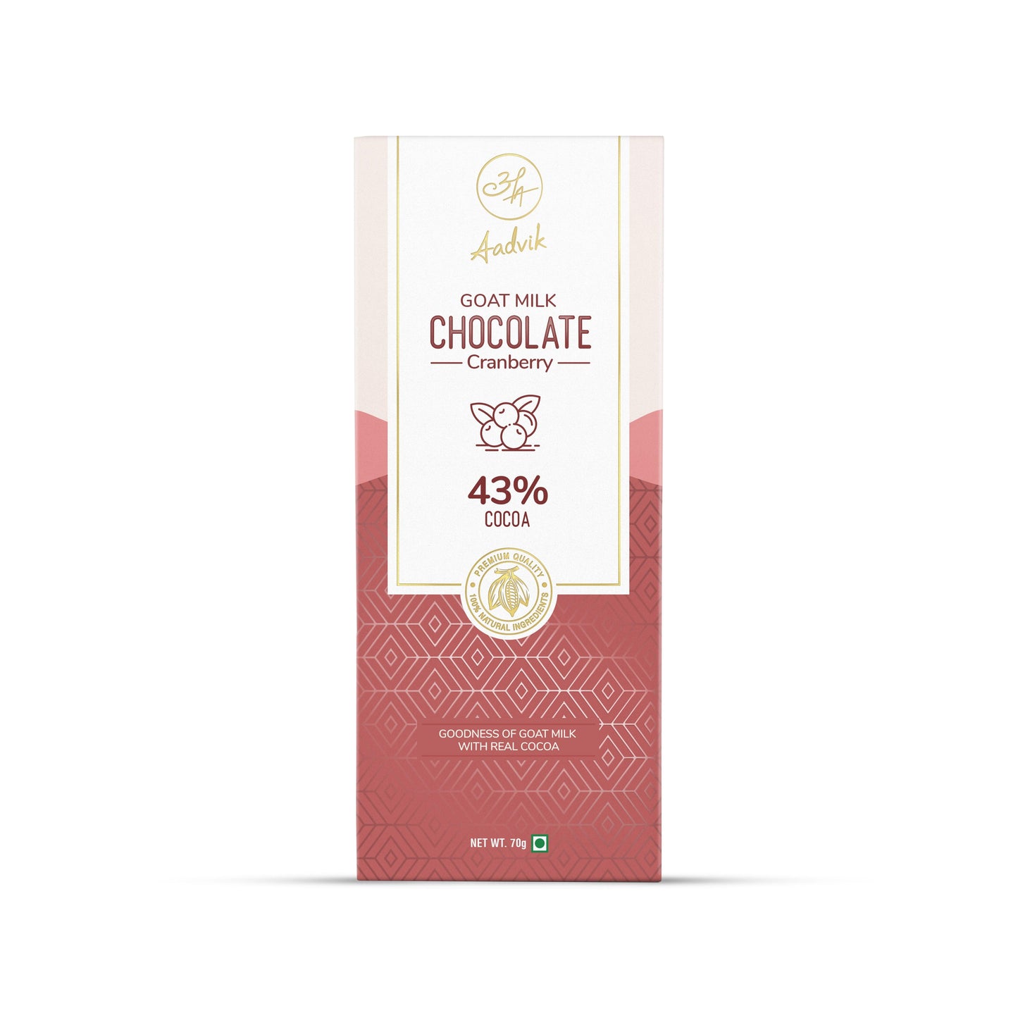Goat milk chocolate with cranberry