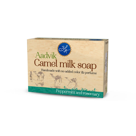 Camel Milk Soap । Peppermint & Rosemary Essential Oil । A Shark Tank Product |100gm - Aadvik Foods