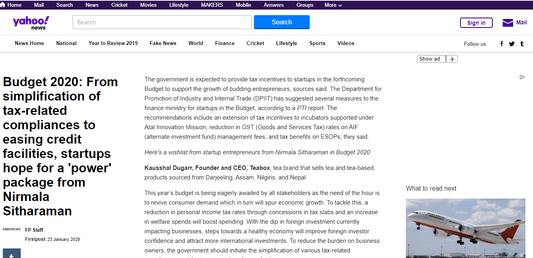 Startup founders discussing Budget 2020 expectations