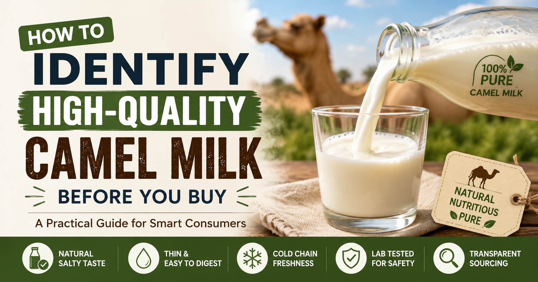 How to Identify High-Quality Camel Milk Before You Buy – Aadvik Foods