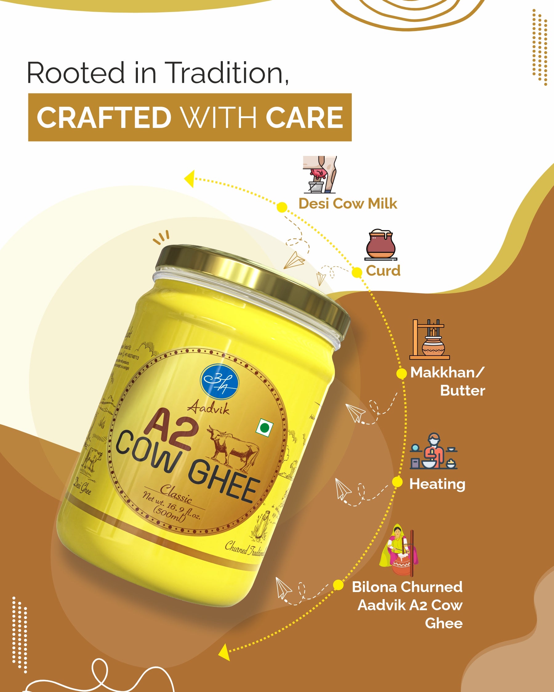 A2 cow ghee made with the bilona method
