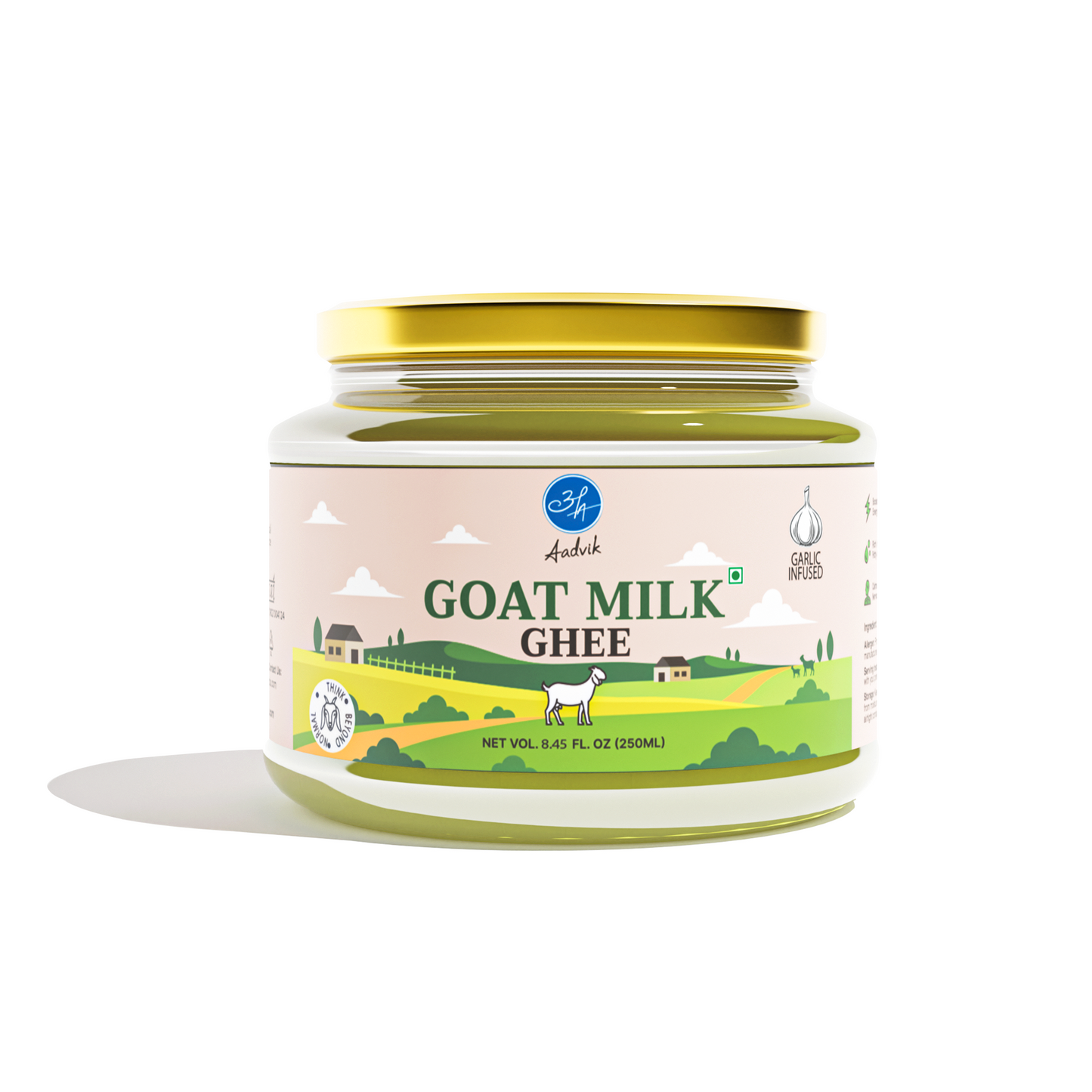 A2 Goat Milk Ghee Infused with Garlic | Bold and Savory Infusion | Ayurvedic Benefits | 250ml
