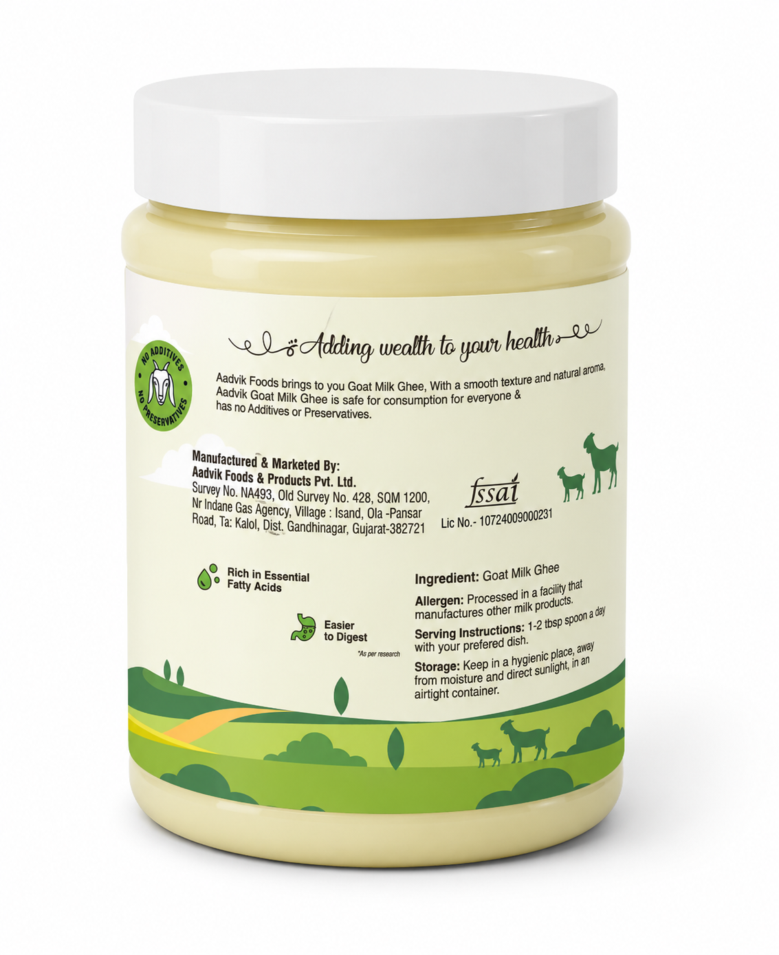 A2 Goat Milk Ghee Pure and Natural 900ml