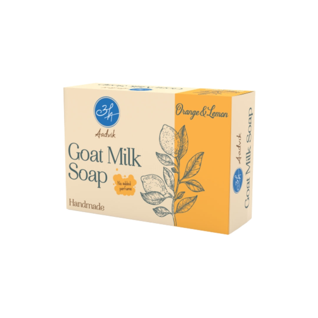 Goat milk soap with orange and lemon