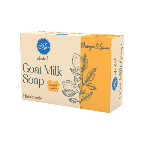 Goat Milk Soap | A Shark Tank Product |100g | Orange and Lemon - Aadvik Foods