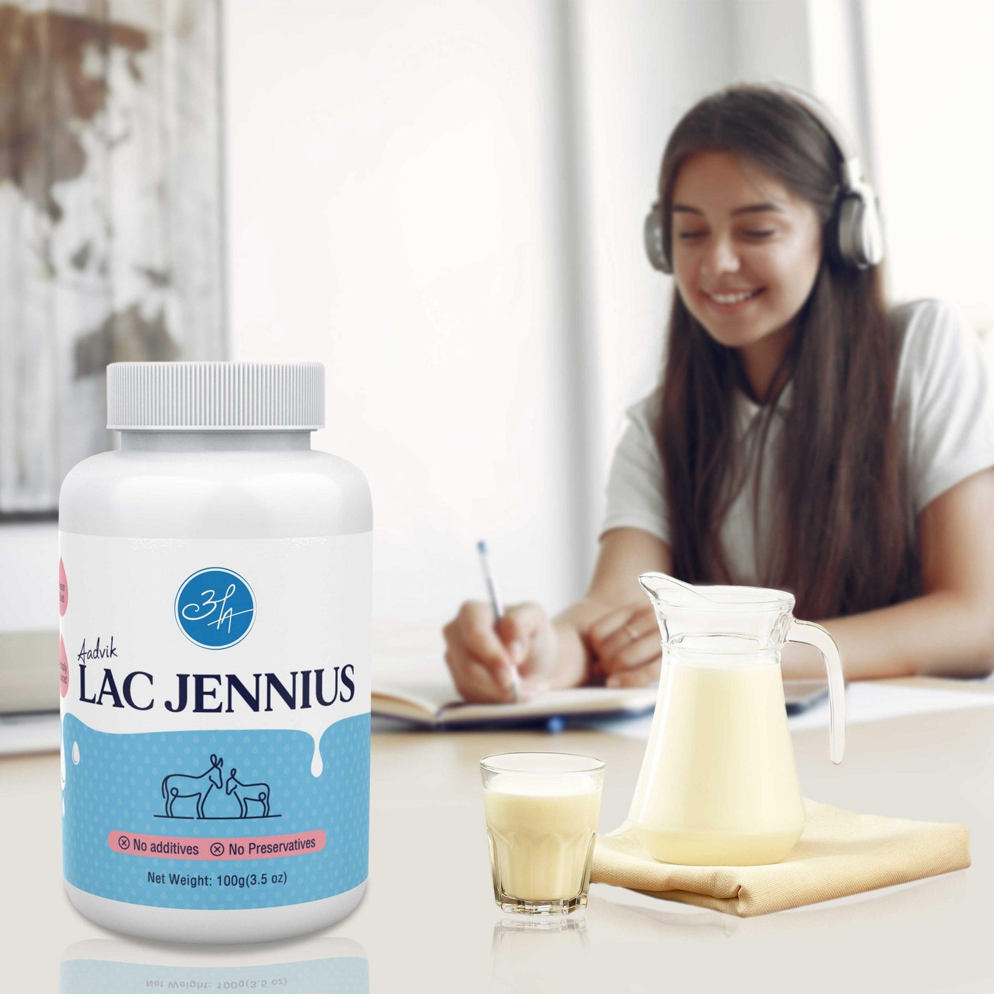 Lac Jennius । Donkey Milk Powder । Freeze-dried । 100g - Aadvik Foods