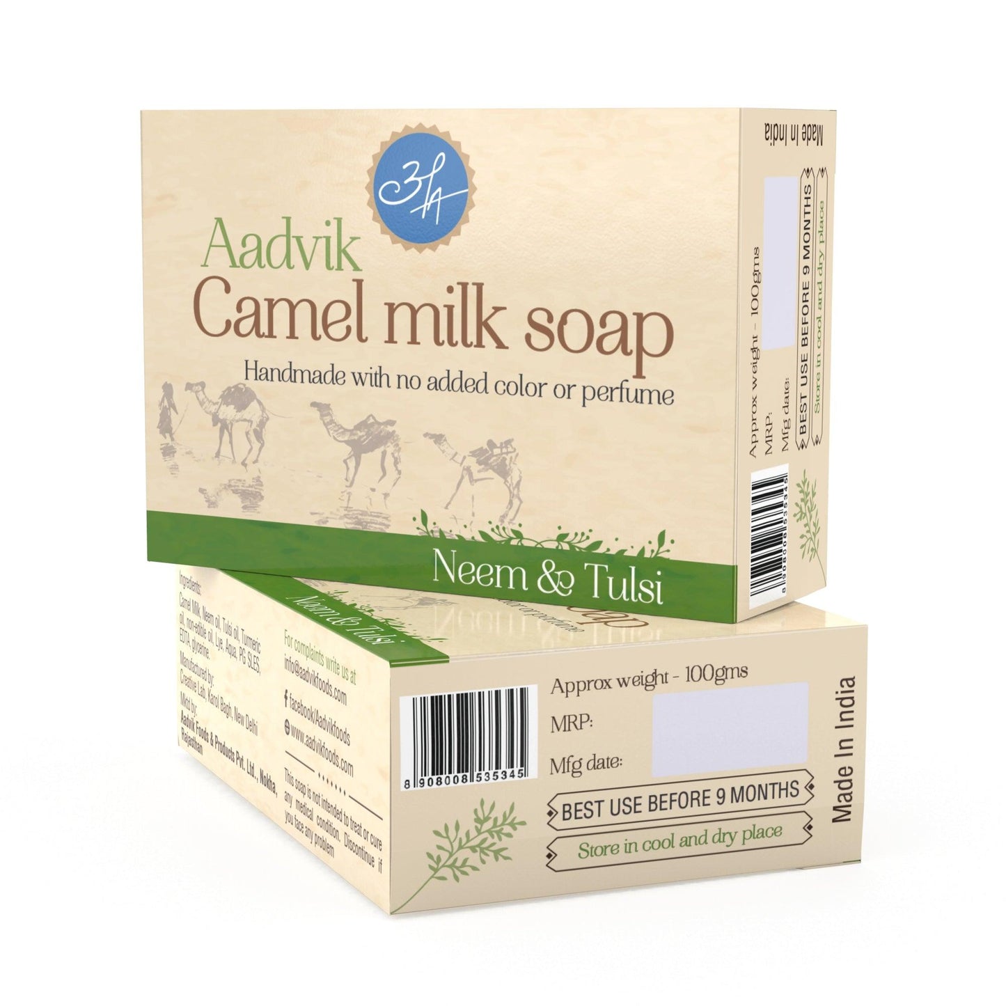 Camel Milk Soap । Neem & Tulsi | A Shark Tank Product - Aadvik Foods