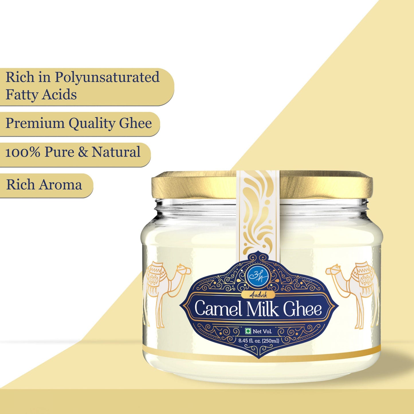 Camel Milk Ghee | A Shark Tank Product | 100% Pure & Natural | 250ml - Aadvik Foods