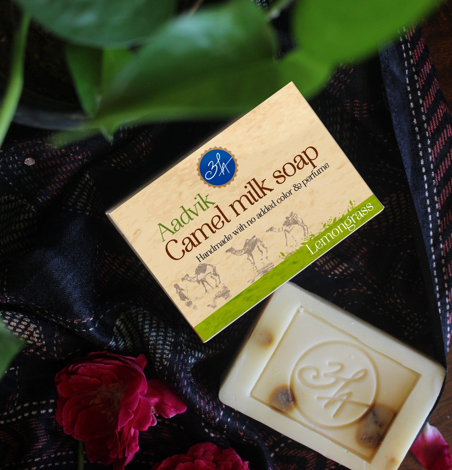 Camel Milk Soap । With Lemongrass Essential Oil । A Shark Tank Product | 100gm - Aadvik Foods