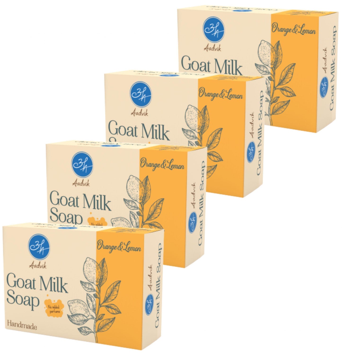 Goat Milk Soap | A Shark Tank Product |100g | Orange and Lemon - Aadvik Foods