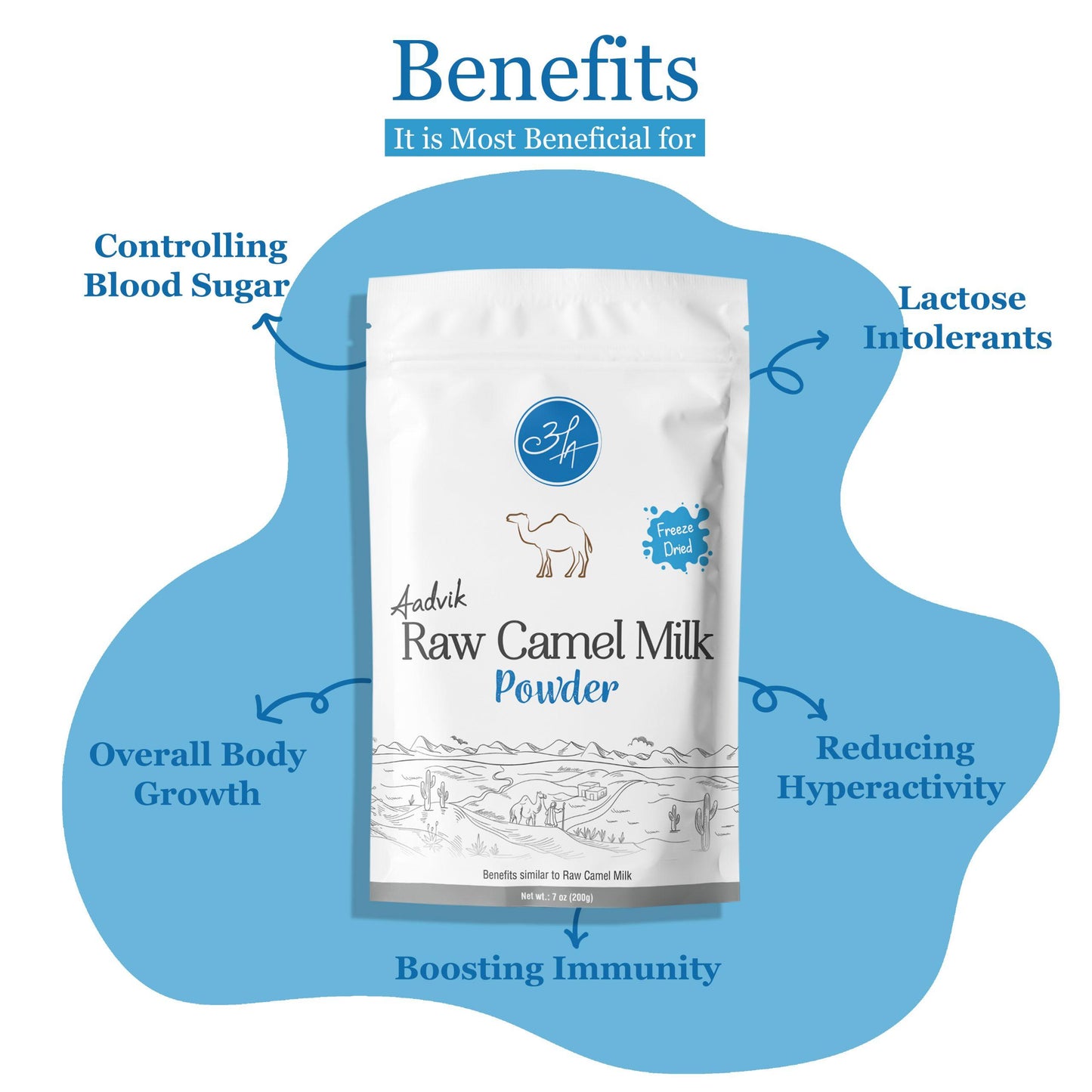 RAW Camel Milk Powder | A Shark Tank Product | 100% Pure & Natural | 200g - Aadvik Foods