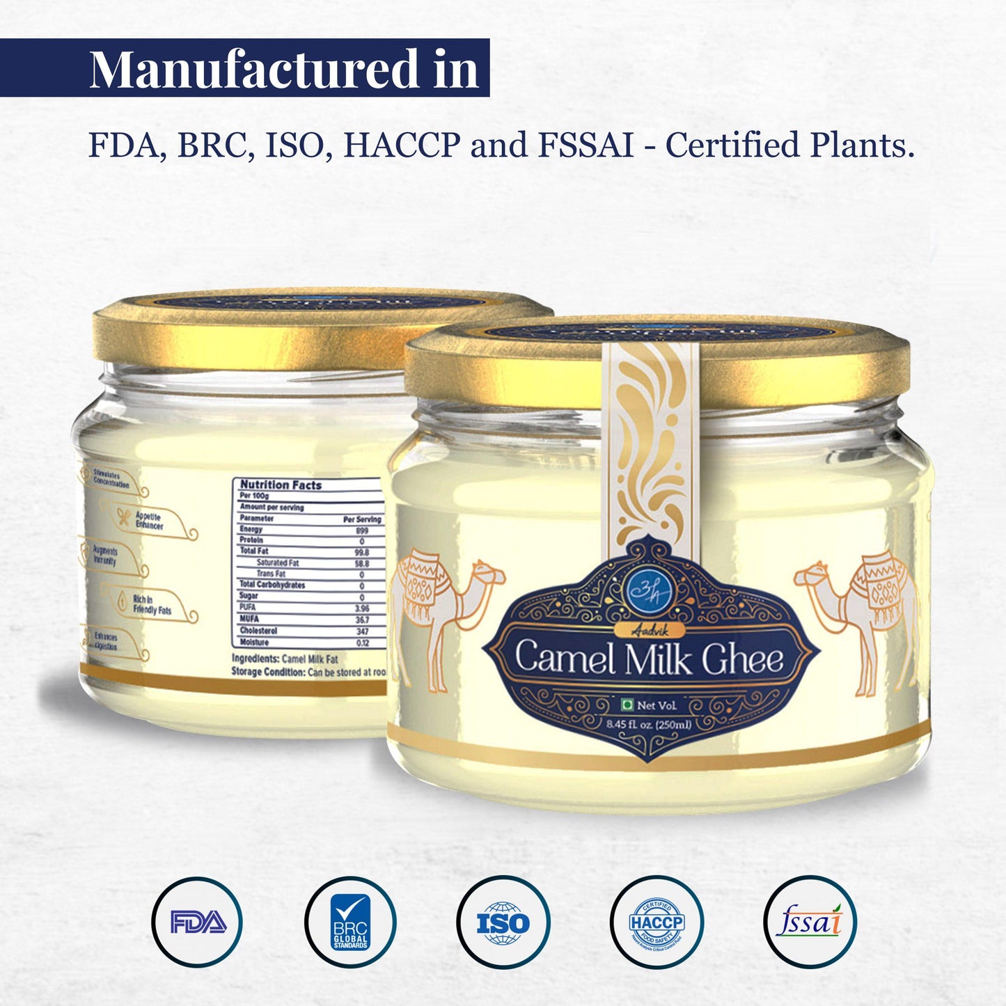 Camel Milk Ghee | A Shark Tank Product | 100% Pure & Natural | 250ml - Aadvik Foods