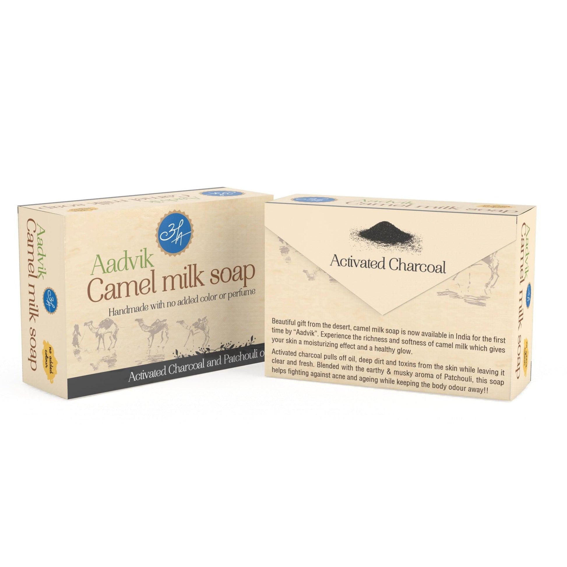 Camel Milk Soap । With Charcoal Patchouli Oil । A Shark Tank Product | 100gm - Aadvik Foods