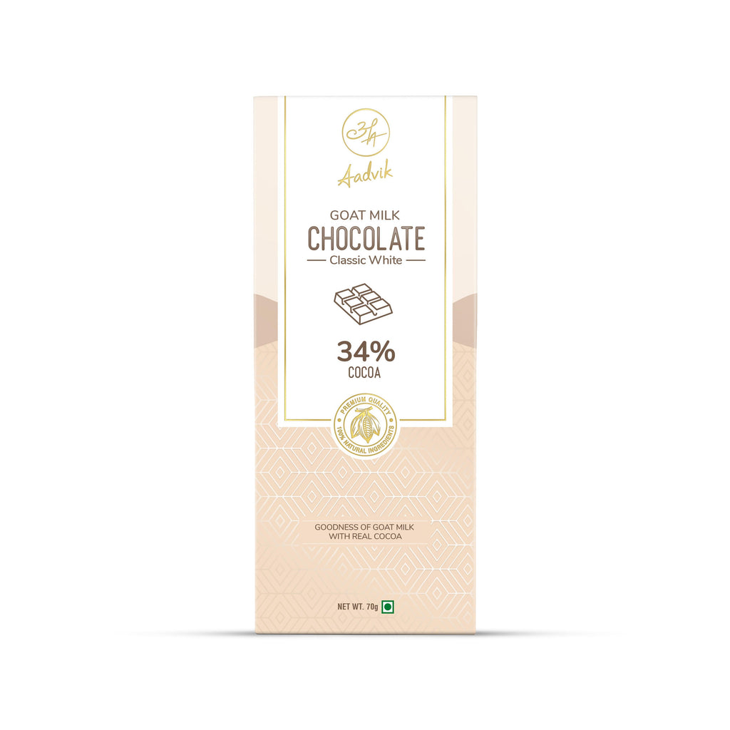 Classic white goat milk chocolate

