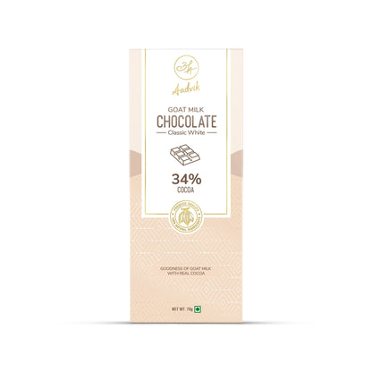 Classic white goat milk chocolate

