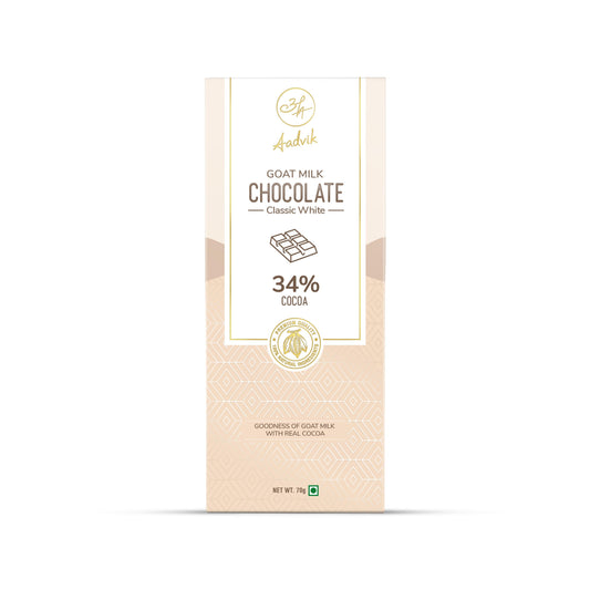 Classic white goat milk chocolate

