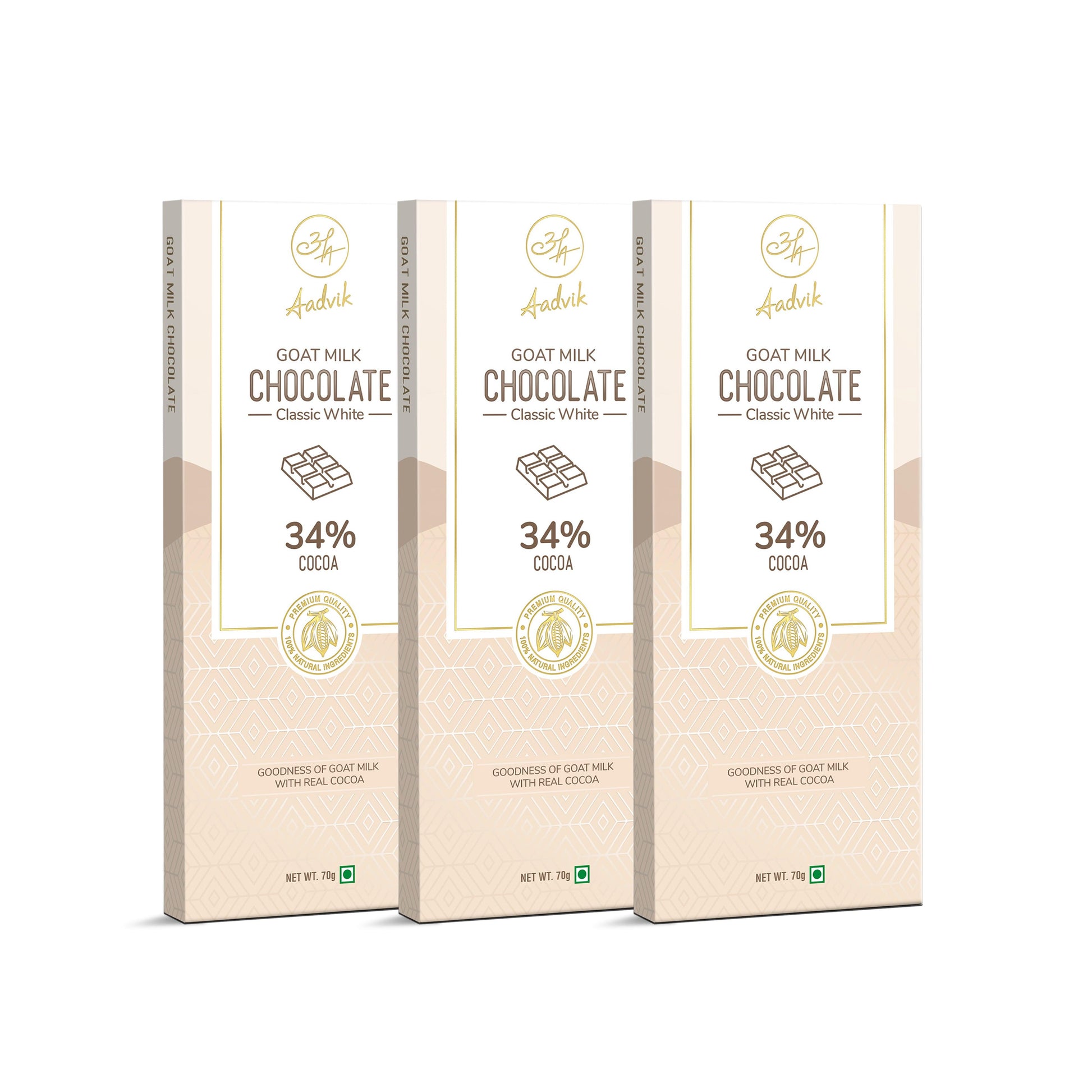 Classic white goat milk chocolate pack 3