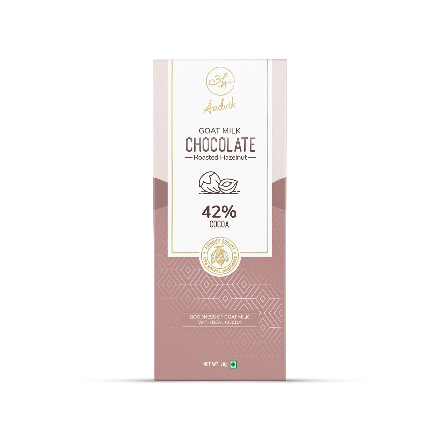 Goat milk chocolate with roasted hazelnuts
