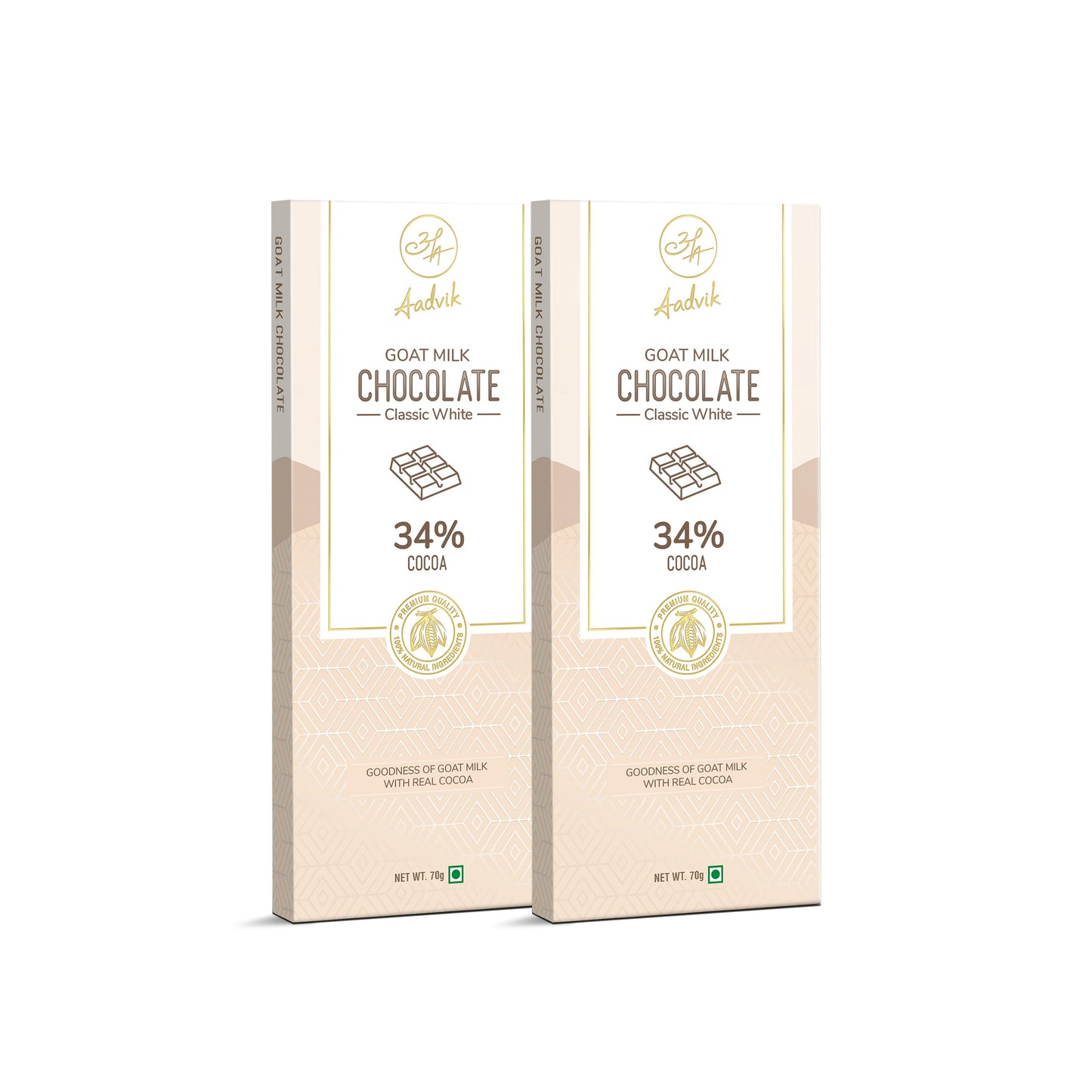 Goat Milk Chocolate | A Shark Tank Product | Classic White | 70g - Aadvik Foods
