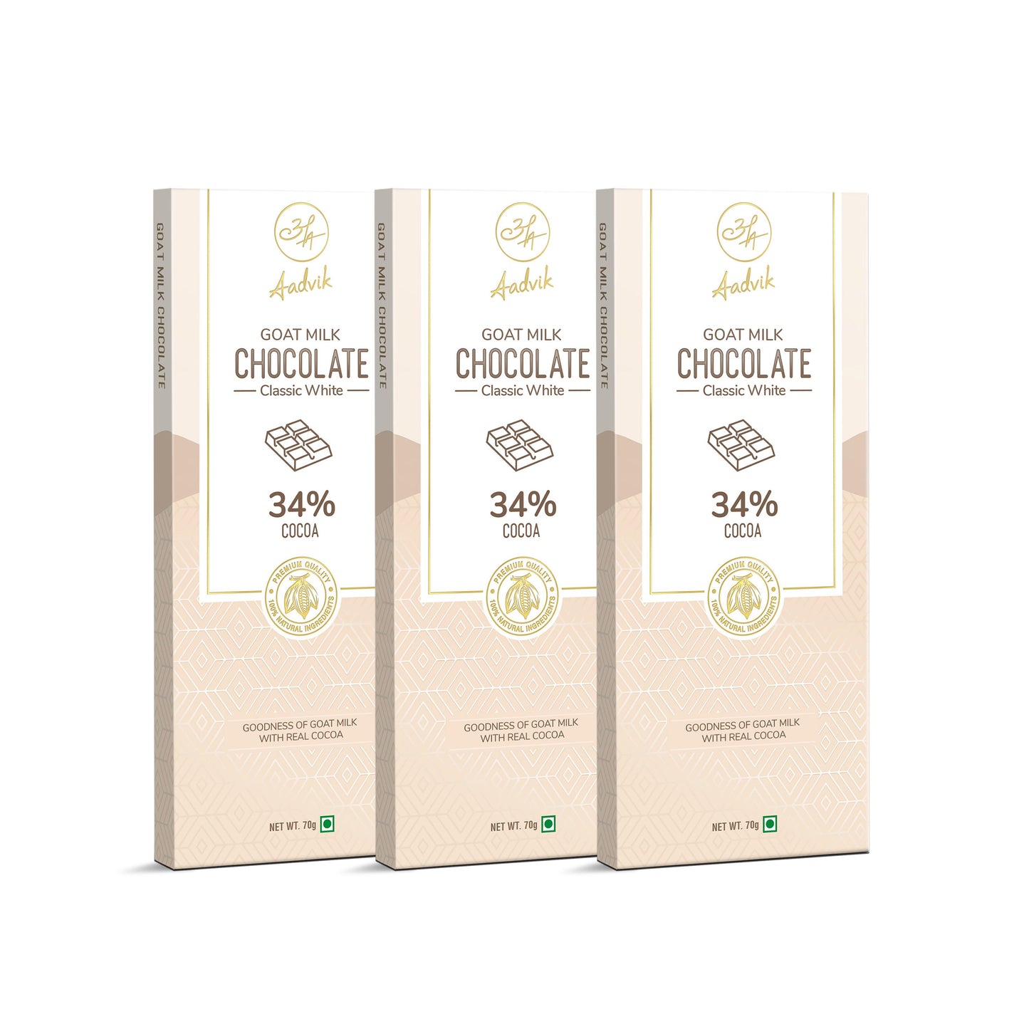 Goat Milk Chocolate | A Shark Tank Product | Classic White | 70g - Aadvik Foods