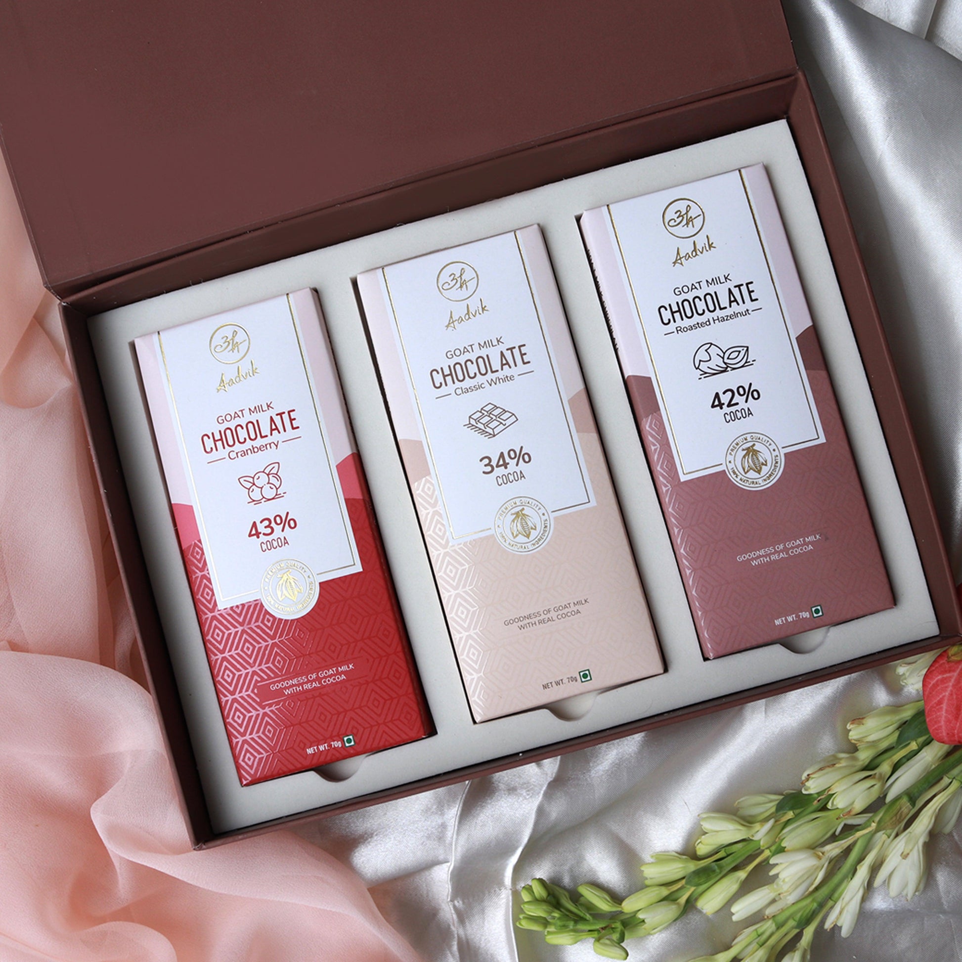 Premium goat milk chocolates

