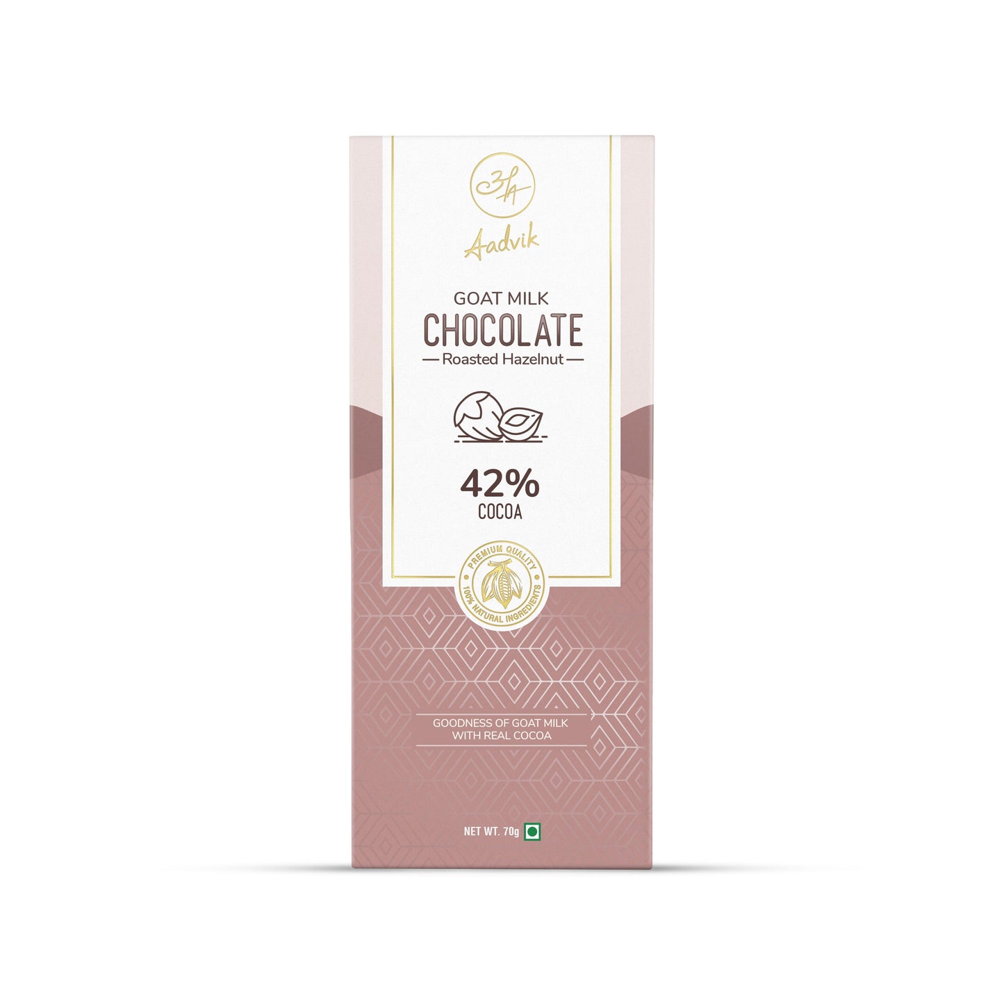 Goat Milk Chocolate | A Shark Tank Product | Roasted Hazelnut | 70g - Aadvik Foods