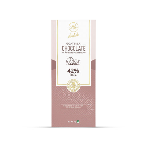 Goat Milk Chocolate | A Shark Tank Product | Roasted Hazelnut | 70g - Aadvik Foods
