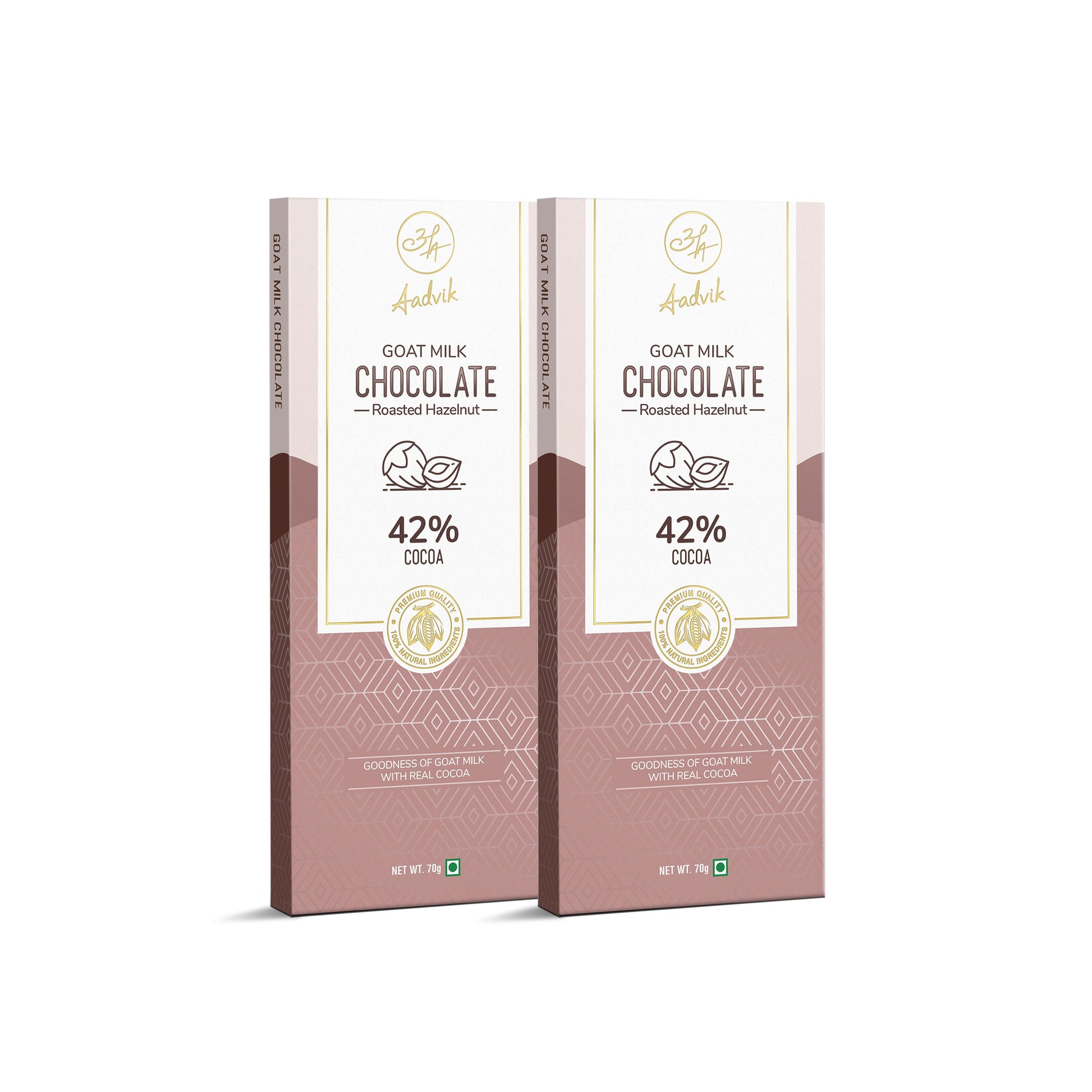 goat milk chocolate with hazelnuts
